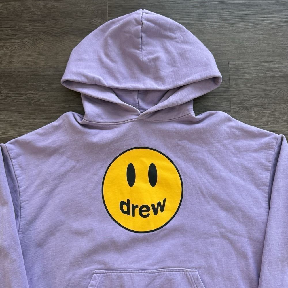 Drew House Lavender Mascot Oversized Hoodie Heavy Fleece S Lavender NWOT